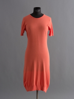 JOHN SMEDLEY | GAIL Persimmon コットン半袖クルーネックドレスの商品画像