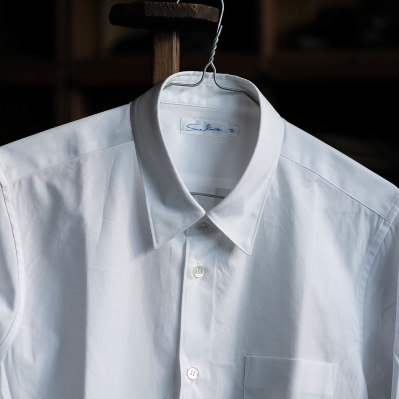 サンリミットのSH01ブロードレギュラーカラーシャツのホワイトの通販