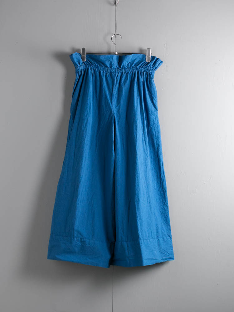 DRAWING WIDE CULOTTES PANTS COTTON CAMBRIC Blue | Dresswell online ...