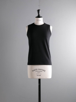 FilMelange | ELENI Black ビンテージ天竺クルーネックノースリーブTシャツ エレニの商品画像