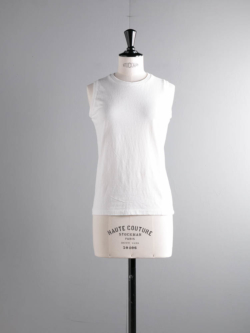 FilMelange | ELENI White ビンテージ天竺クルーネックノースリーブTシャツ エレニの商品画像