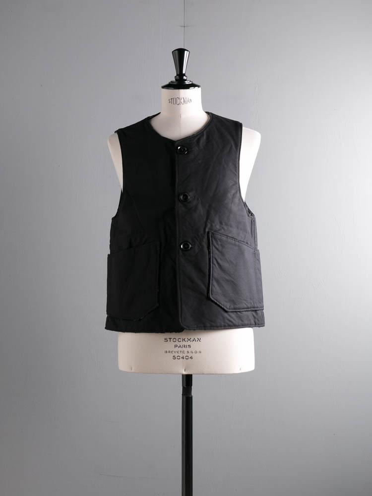 OVER VEST – DOUBLE CLOTH Black | Dresswell online store