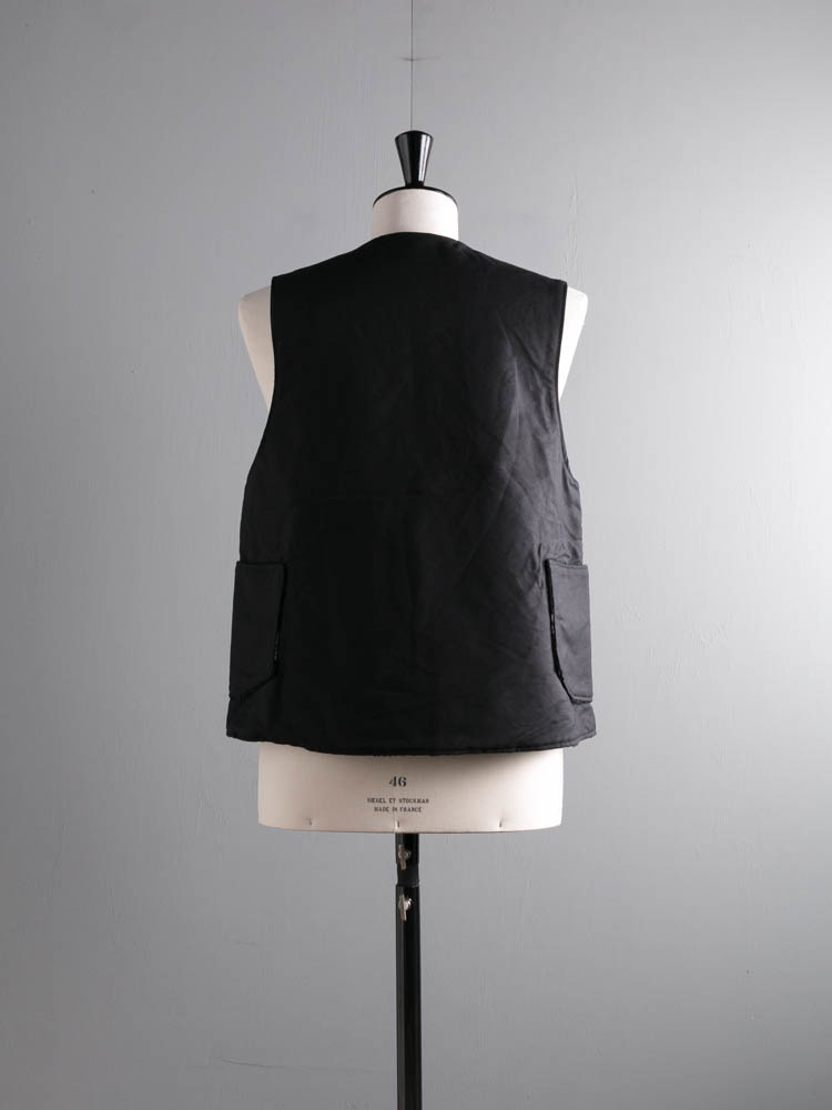 OVER VEST – DOUBLE CLOTH Black | Dresswell online store