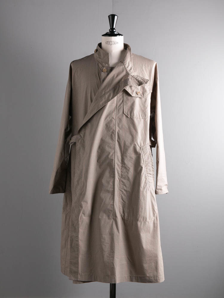 MG COAT – NYCO MINI TATTERSALL Khaki | Dresswell online store