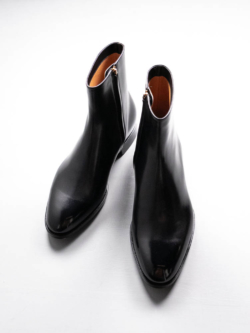 CALMANTHOLOGY | A134 SEAMLESS BOOTS Black シームレスサイドジップブーツの商品画像