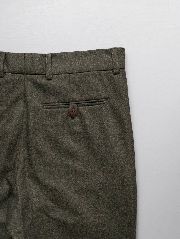 LIGHT WEIGHT LODEN WOOL TROUSERS 48:Olive | Dresswell online store