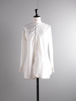Sans Limite | W1501006 SH06 White ブロード長丈スタンドカラーシャツの商品画像