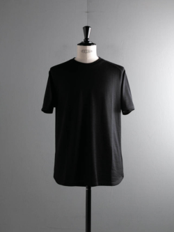 YINDIGO A M | WW201 WOOL TRACK T Black ウォッシャブルウール天竺半袖Tシャツの商品画像