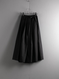 POSTELEGANT | COTTON PIQUE WRAP SKIRT Black コットンピケギャザーラップスカートの商品画像