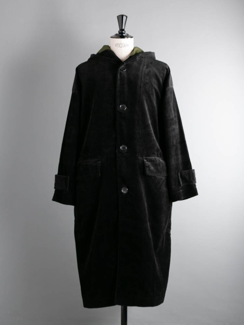 Sans Limite | W2106128 C-012 Black コーデュロイコクーンフーデッドコートの商品画像
