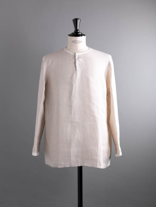 Aquellos Ojos Verdes BISHU | DRESSED LINEN SLEEPING SHIRT Ivory × White リネンスリーピングシャツの商品画像
