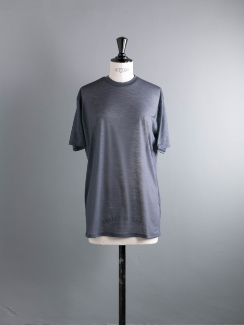 POSTELEGANT | FINE SUMMER WOOL TEE Grey サマーウールTシャツの商品画像