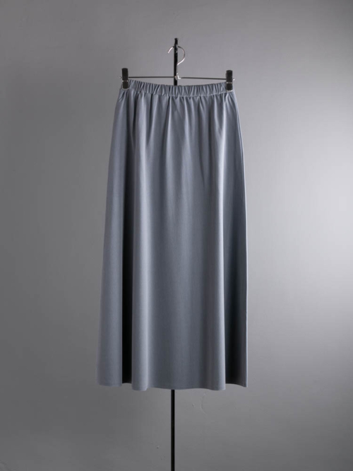 BATONER | BN-22SL-037 BEMBERG SKIRT Gray Blue フレアースカートの商品画像