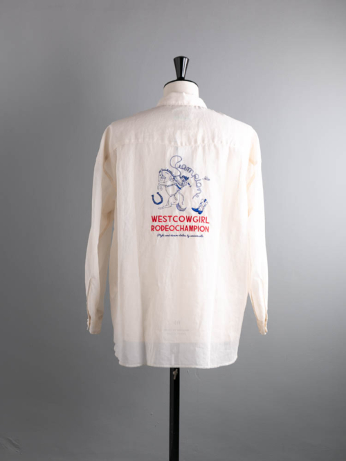 Westoveralls | OG CHAMPION SHIRT Ivory コットンオーガンジーチャンピオンシャツの商品画像