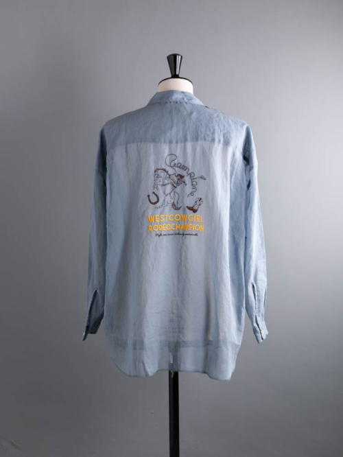 Westoveralls | OG CHAMPION SHIRT Sax コットンオーガンジーチャンピオンシャツの商品画像