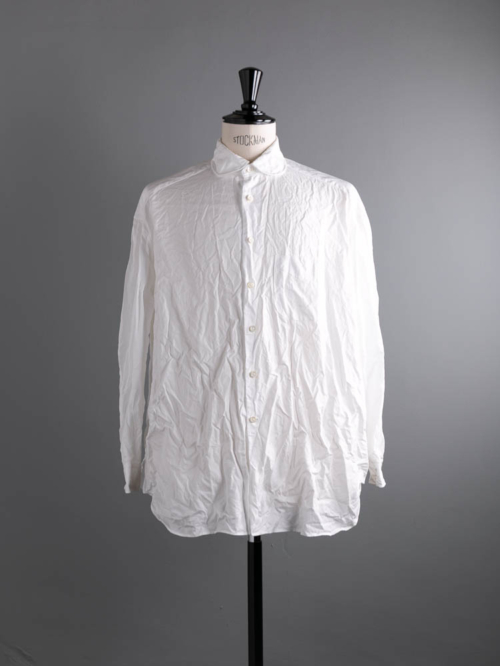 The crooked Tailor | 【完売】ROUND COLLAR OVER SHIRTS Off White オックスフォードラウンドカラーオーバーシャツの商品画像
