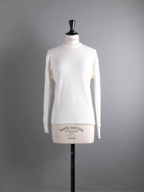 CIOTA | CSLM-121L Off White (One Wash） スビンコットン ツータックワッフル ロングTシャツの商品画像