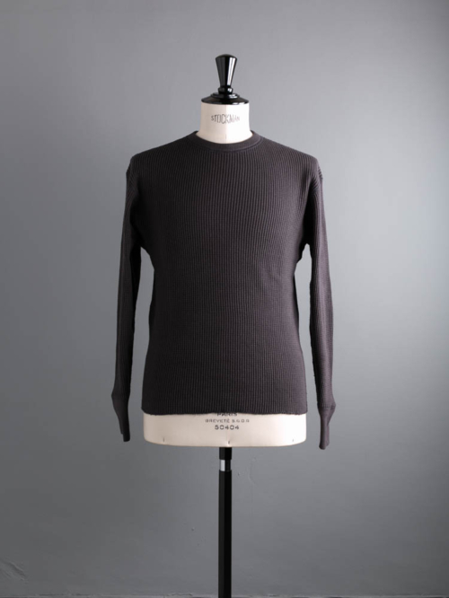 CIOTA | CSLM-121M Black (One Wash） スビンコットン ツータックワッフル ロングTシャツの商品画像