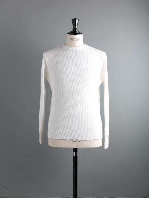 CIOTA | CSLM-121M Off White (One Wash） スビンコットン ツータックワッフル ロングTシャツの商品画像