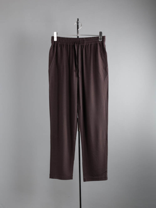 POSTELEGANT × The Terrusse | COTTON SPINNING WOOL EASY PANTS Brown 綿紡績ウールイージーパンツ