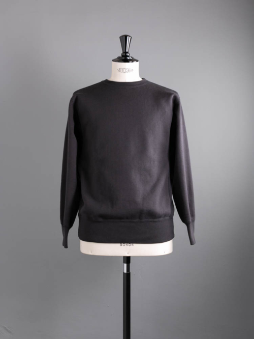 CIOTA | CSLM-110M Black (One Wash） スビンコットン 吊裏毛起毛 クルーネック スウェットシャツの商品画像