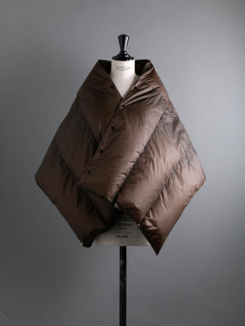 PHD-22AW-12R 800FP QUILT SCARF Brown