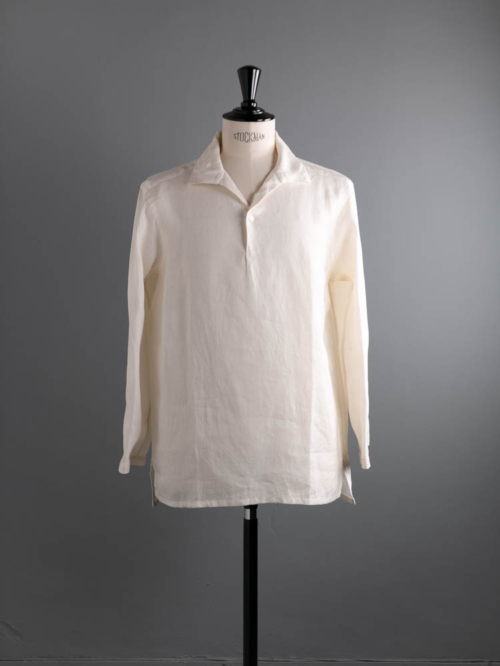 Aquellos Ojos Verdes BISHU | CAPRI SHIRT DRESSED LINEN Off White ドレスドリネンカプリシャツの商品画像