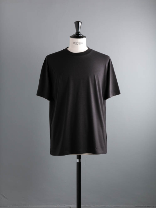 BATONER | BN-23SM-033 TROPIACAL WOOL T-SHIRT Black トロピカルウールクルーネックTシャツの商品画像