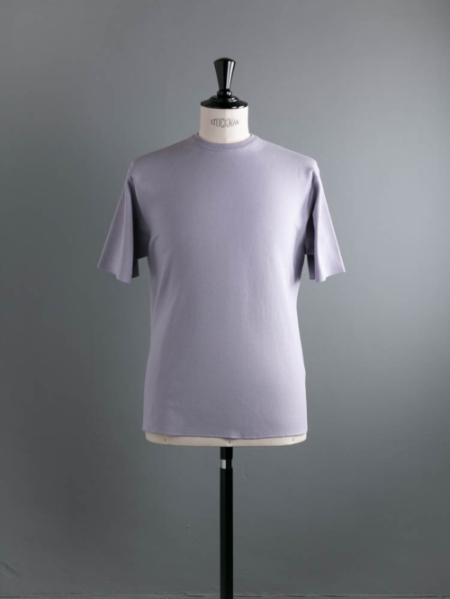 BATONER | BN-23SM-038 32G SMOOTH KNIT CREW NECK T–SHIRT Lavender 32ゲージスムースクルーネックニットTシャツの商品画像