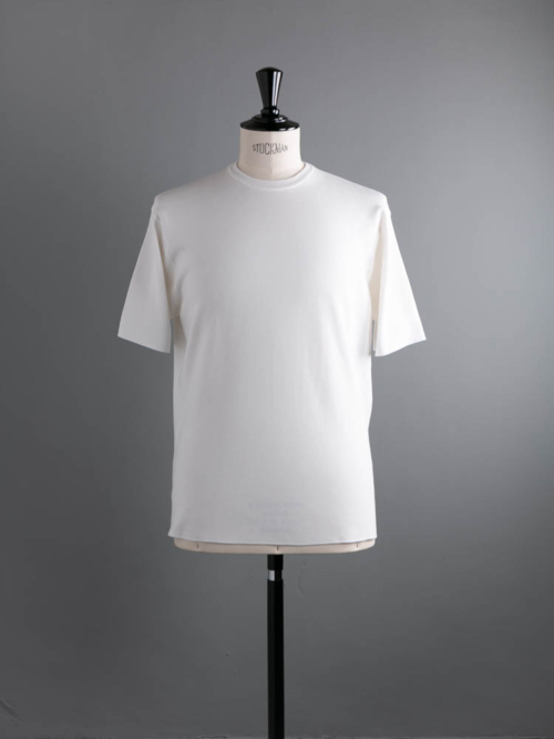 BATONER | BN-23SM-038 32G SMOOTH KNIT CREW NECK T–SHIRT (PACKAGE) White 32ゲージスムースクルーネックニットTシャツの商品画像