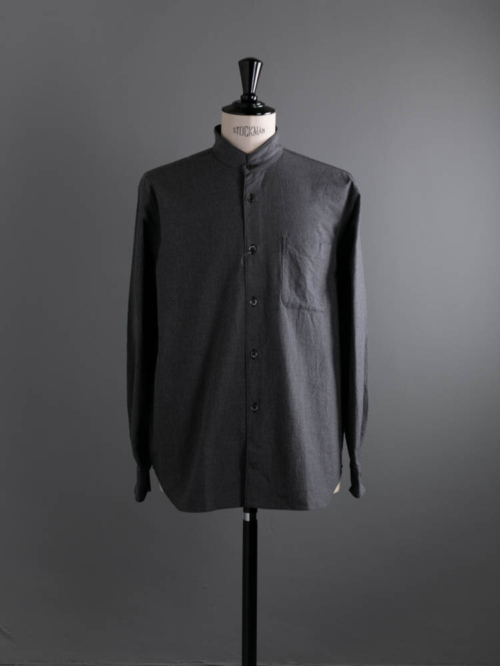 Sans Limite | W2301169 SH06B MAO COLLAR Light Top Grey コットンレーヨンボックスマオカラーシャツの商品画像