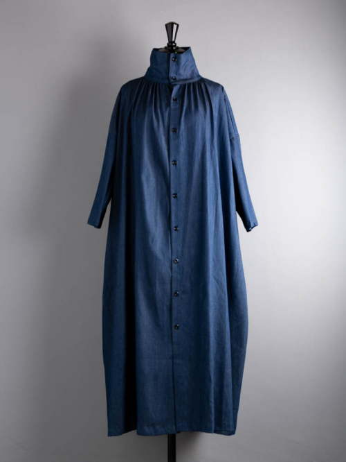 YARMO | HIGH COLLAR GATHERED DRESS Fade ハイネックギャザーワンピース