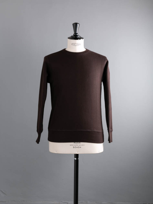 FilMelange | ROLF Dark Brown ラディー裏毛クルーネックスウェットシャツ ロルフの商品画像