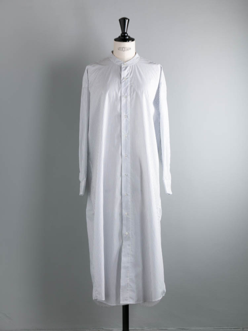 CIOTA | OPL-5 BAND COLLAR SHIRT DRESS Pencil Stripe バンドカラーシャツドレスの商品画像