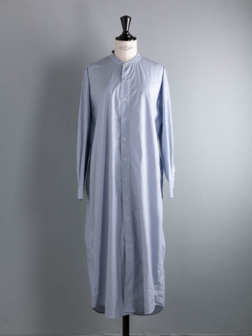 CIOTA | OPL-5 BAND COLLAR SHIRT DRESS London Stripe バンドカラーシャツドレスの商品画像
