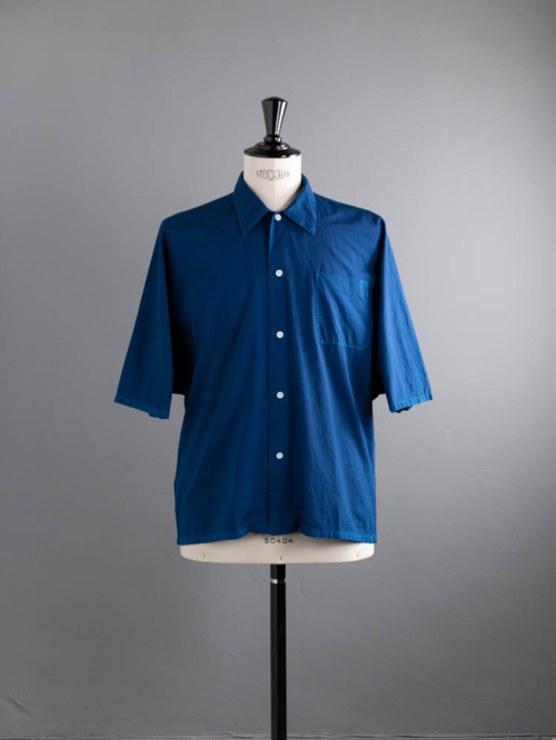 AULICO | S/S SHIRT Sax コットンシームレス半袖シャツの商品画像