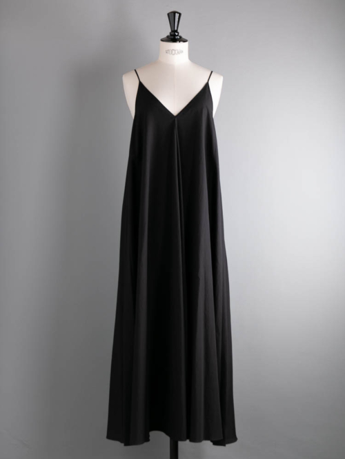 POSTELEGANT | HIGH COUNT COTTON CAMI DRESS Black 高密度コットンキャミドレスの商品画像