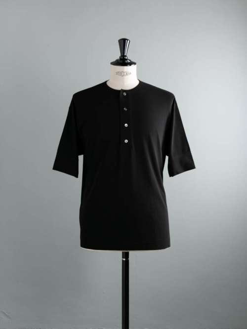 BATONER | BN-24SM-063 AIR HENRY NECK Black ヘンリーネックエアーTシャツ