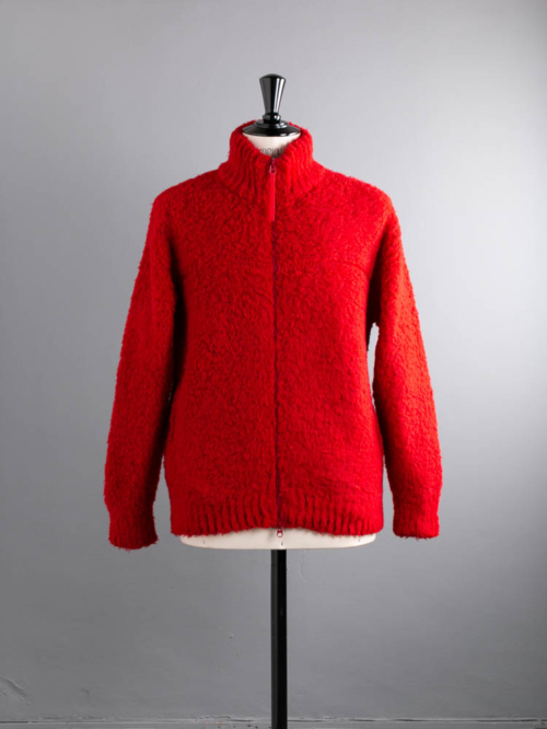 BATONER | BN-24FM-068 SHETLAND BOA KNIT BLOUSON Red シェットランドボアニットブルゾンの商品画像