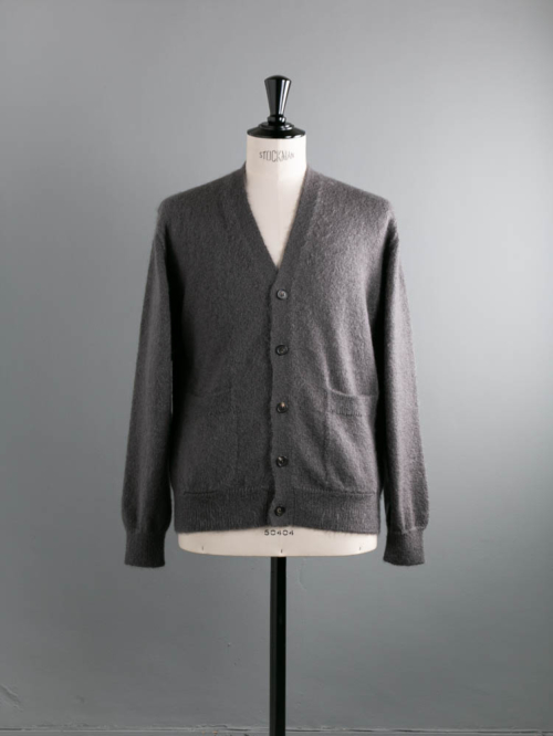 BATONER | BN-24FM-058 PURE MOHAIR100% V CARDIGAN Gray ピュアモヘア100%Vネックカーディガンの商品画像