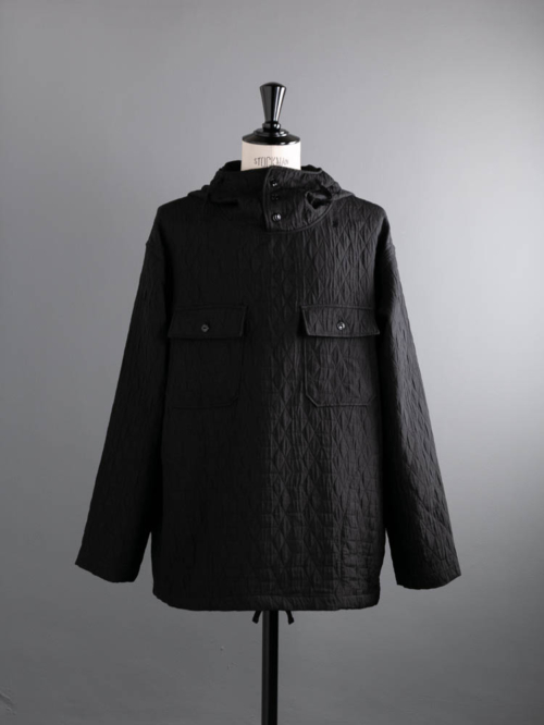 ENGINEERED GARMENTS | CAGOULE SHIRT – POLYESTER GEO QUILT Black ポリエステルジオメトリックキルトカグールシャツの商品画像