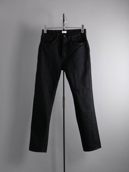 CIOTA | PTLM-23SL-BKW SLIM 5 POCKET PANTS Black（One Wash） 新スビンコットンスリムジーンズ