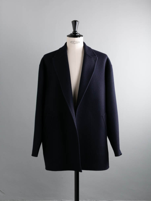 WOOL REVER SHORT COAT Navy