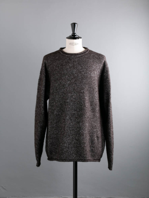 POSTELEGANT | BABY LLAMA HEMP KNIT PULL-OVER Mix Brown ベビーラマヘンププルオーバーニットの商品画像