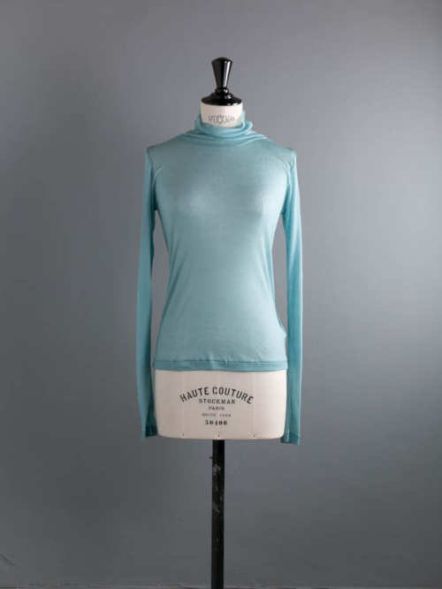 BN-24FL-009 MELTY RIB TURTLE NECK Blue