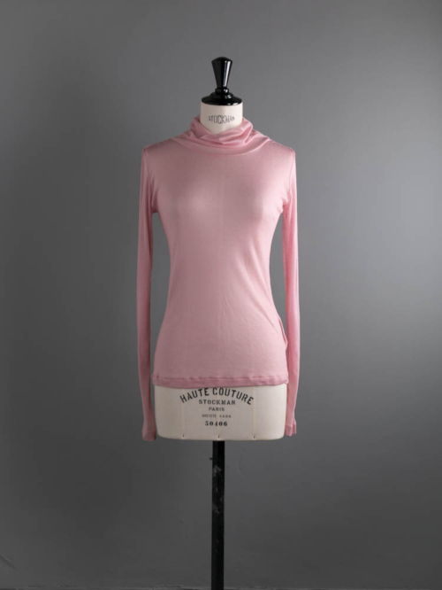 BN-24FL-009 MELTY RIB TURTLE NECK Pink