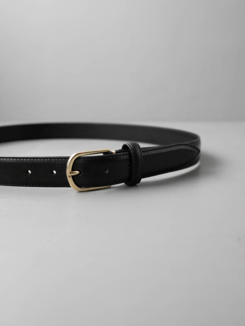 PEZZETTINO × イタリア工房製品 | 【2025年1月最終入荷予約分】EXCLUSIVE BRIDLE CALF LEATHER BELT Black 特注ブライドルカーフレザーベルトの商品画像