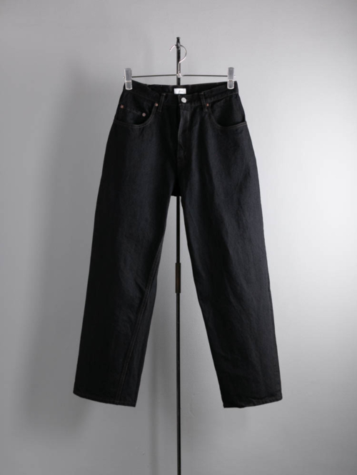 PTLM-25BG-BKW BAGGY 5 POCKET PANTS Black（One Wash）