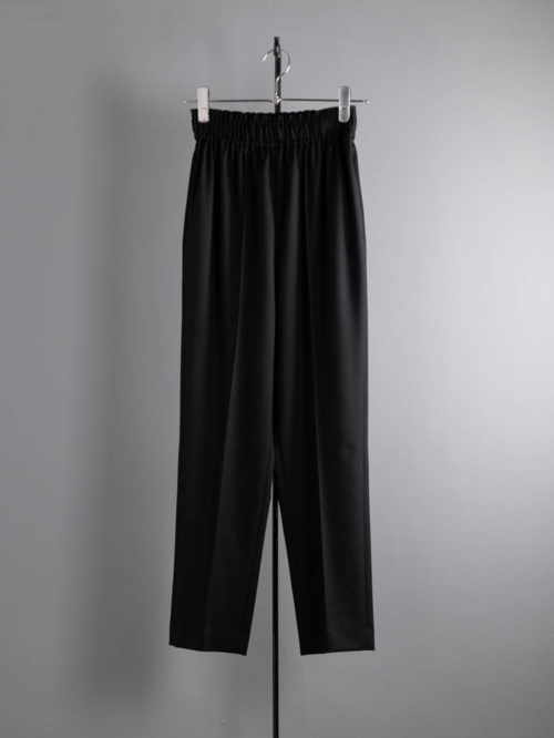 WOOL TWILL EASY TROUSERS Black