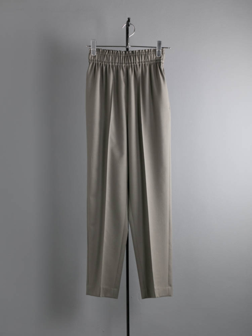 POSTELEGANT | WOOL TWILL EASY TROUSERS Greish Sage ウールツイルイージートラウザーズ